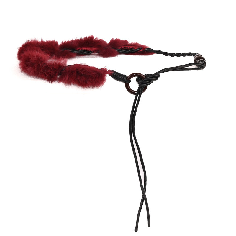 JOSEN原创半腰兔毛装饰男女朋克复古配裤子裙子系带腰绳细腰带红,服饰配件/皮带/帽子/围巾,腰带/皮带/腰链,淘宝优惠券,粉丝福利购,淘宝优惠卷