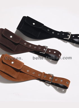 游牧风复古欧美绒面腰封女装饰配裤子裙子外套高级感百搭腰带腰包