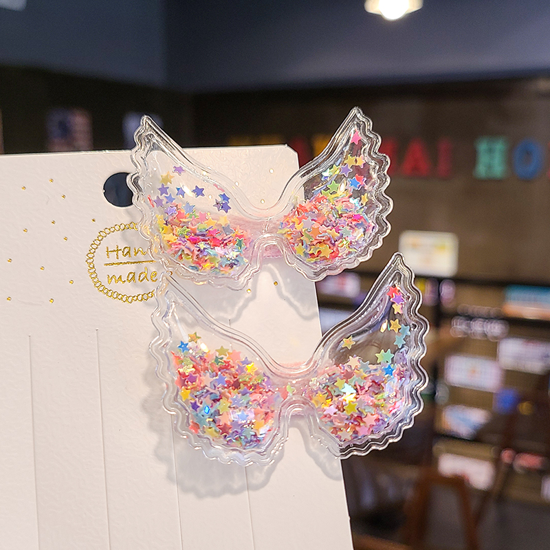 可爱小翅膀韩国儿童星星流沙发夹