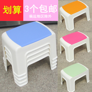 好尔塑料小凳子加厚换鞋凳浴室简约防滑洗脚凳儿童小板凳矮凳方凳