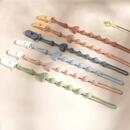 婴儿安抚奶嘴防掉炼宝宝咬胶玩具防丢挂绳夹子食品矽胶固齿器固定