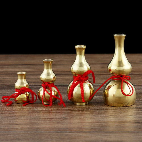 小号实心纯铜葫芦摆挂件客厅居家招财手里把玩饰品摆设吊饰小葫芦