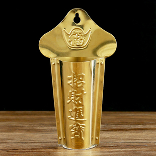 拜神拜祖先门神香炉挂墙香炉壁门口插香炉祭拜天神门壁炉合金