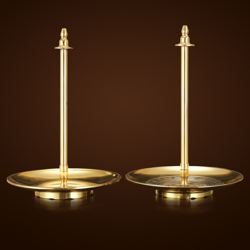 铜檀香架盘香架纯铜盘香托香插12H24H坛香托点香卷香支架香盘包邮