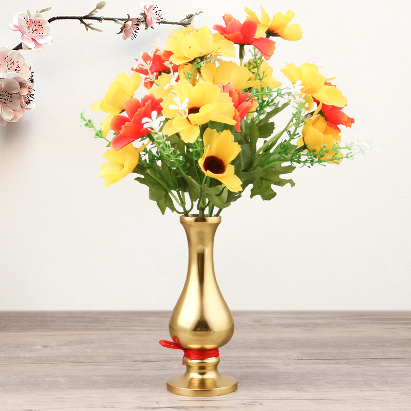 纯铜小花瓶光身花瓶纯铜鲜花可养花装水小观音净瓶柳枝净瓶铜花瓶