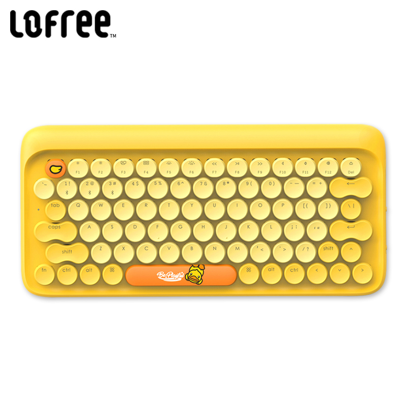 LOFREE/Âåì³ Ð¡»ÆÑ¼ B.Duck DOTÔ²µãÀ¶ÑÀ»úе ÎÞÏ߸´¹Å¼üÅÌÇàÖá