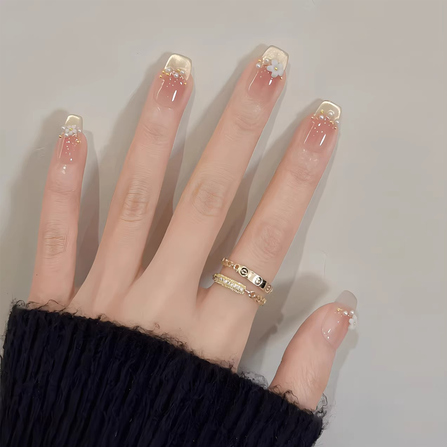 手工穿戴甲法式猫眼高级感腮红显白甜美春日花花美甲学生指甲贴片,彩妆/香水/美妆工具,穿戴甲/甲片,淘宝优惠券,粉丝福利购,淘宝优惠卷