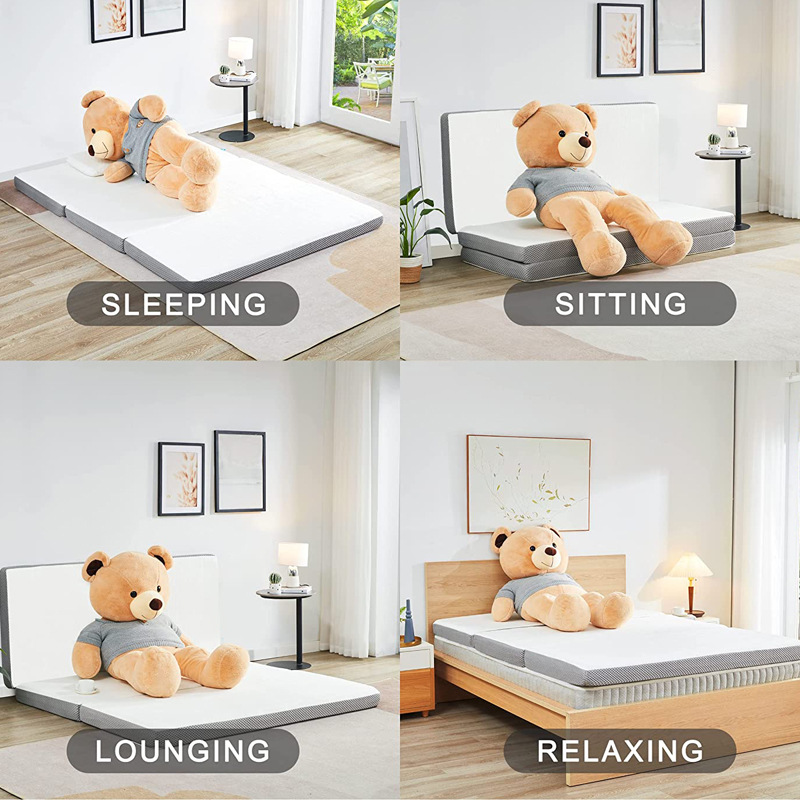 三折折叠床垫高密度海绵榻榻米床垫床褥单人学生宿舍便携午休垫子