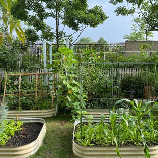 23新品上市28cm金属花园床种菜床花圃铁皮花箱镀锌板种植床