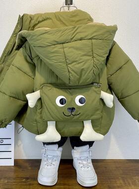 男童冬季棉衣2023新款洋气儿童加厚羽绒棉服时髦痞帅宝宝冬装棉袄