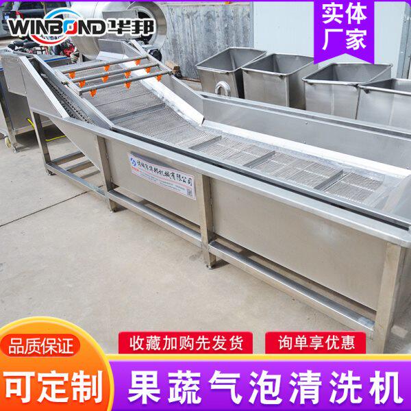 多功能不锈钢洗菜机 桑叶菜气泡清洗机 白菜油菜清洗机流水线