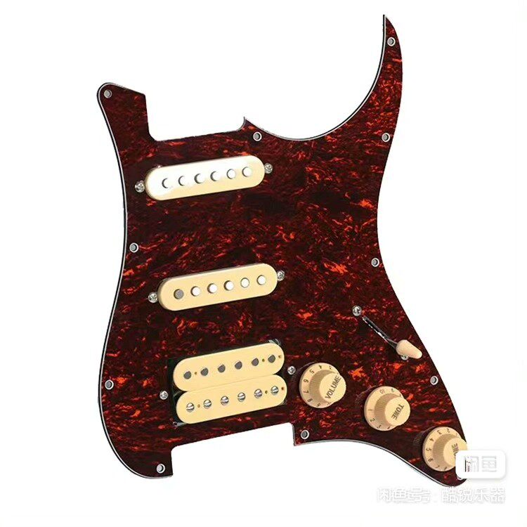 全新Strat ST SQ电吉他面板单单双铝镍钴Alnico5拾音器龟背红全套