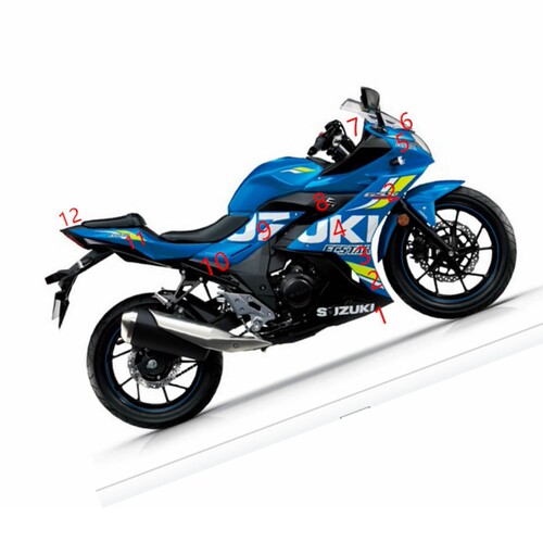 铃木GSX250R-A海神蓝GP版贴花