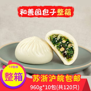 和善园三鲜菜包子粉丝豆腐包三种口味速冻早餐菜包肉包半成品整箱