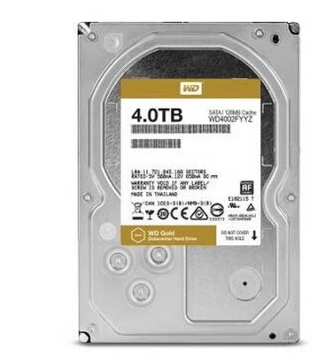 WD/西数WD4002FYYZ 4TB SATA 3.5 台式机硬盘128M 企业级金盘