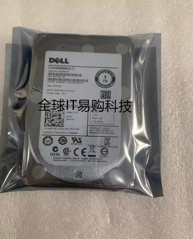 DELL 希捷 1T 2.5寸 7.2K SATA ST91000640NS 031N08 09KW4J 硬盘