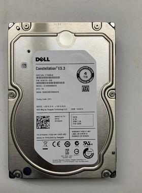 原装DELL ST4000NM0033 09PR63 4T SATA 7.2K 0THGNN 服务器硬盘
