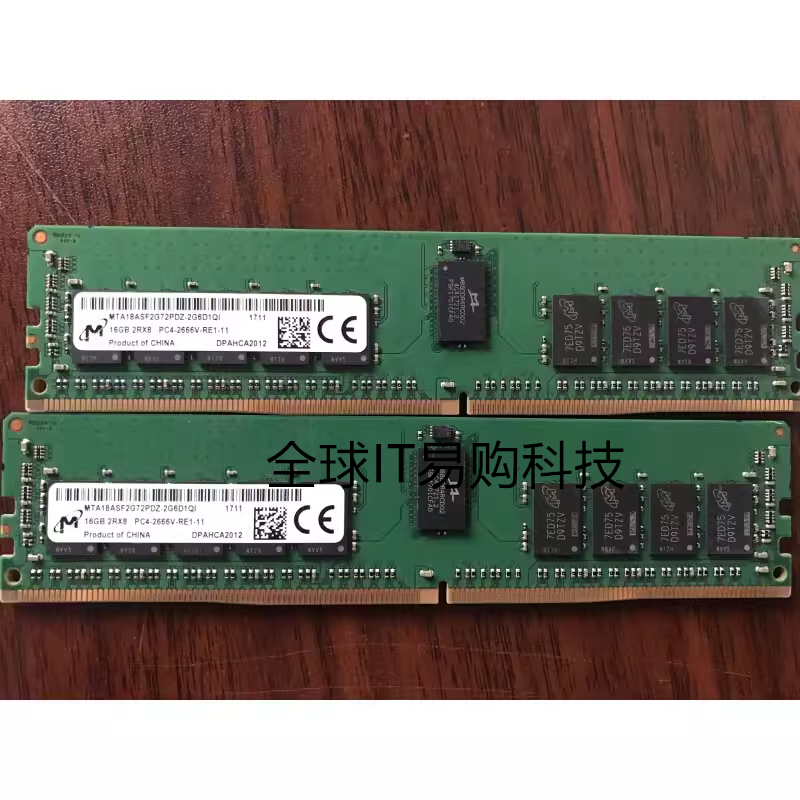 美光 MTA18ASF2G72PDZ-2G6E1SG 16G 2RX8 PC4-2666V 内存条 DDR4