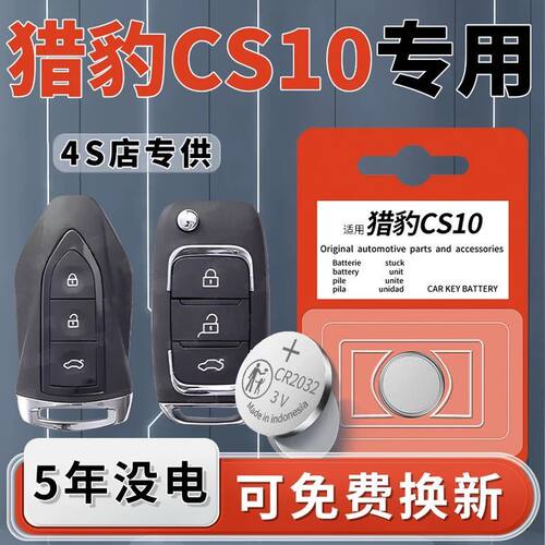 CR2032猎豹CS10原装钥匙电池