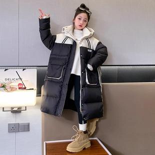 三防面料90%白鴨絨兒童冬季 加厚保暖外套 羽絨服2024新款 女童長款