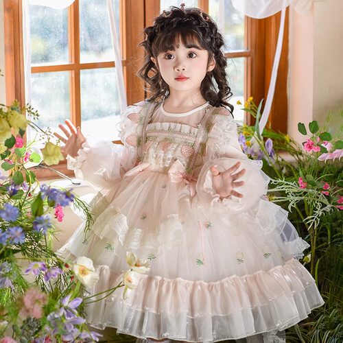 儿童泡芙洛丽塔高定礼服公主裙