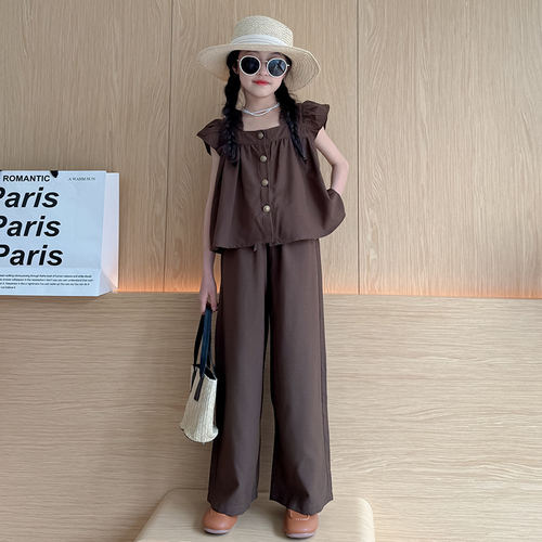 女童独特漂亮衣服夏季套装2026新款洋气儿童夏装女大童短袖两件套
