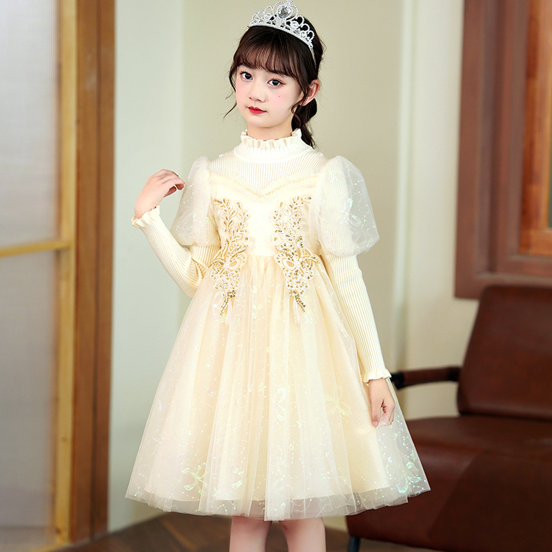 爱莎公主女孩白雪公主连衣裙