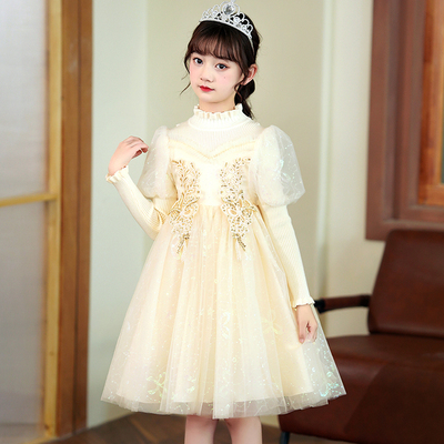 爱莎公主女孩白雪公主连衣裙