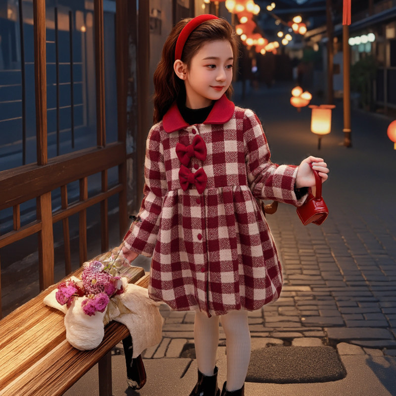女童秋冬季毛呢外套新款2025新款儿童洋气女宝宝时髦保暖加厚冬装,童装/婴儿装/亲子装,连衣裙,淘宝优惠券,粉丝福利购,淘宝优惠卷