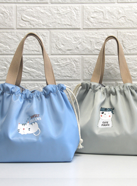 防水便当包饭盒袋学生饭袋子手提袋时尚午餐包便当袋可爱带饭包包