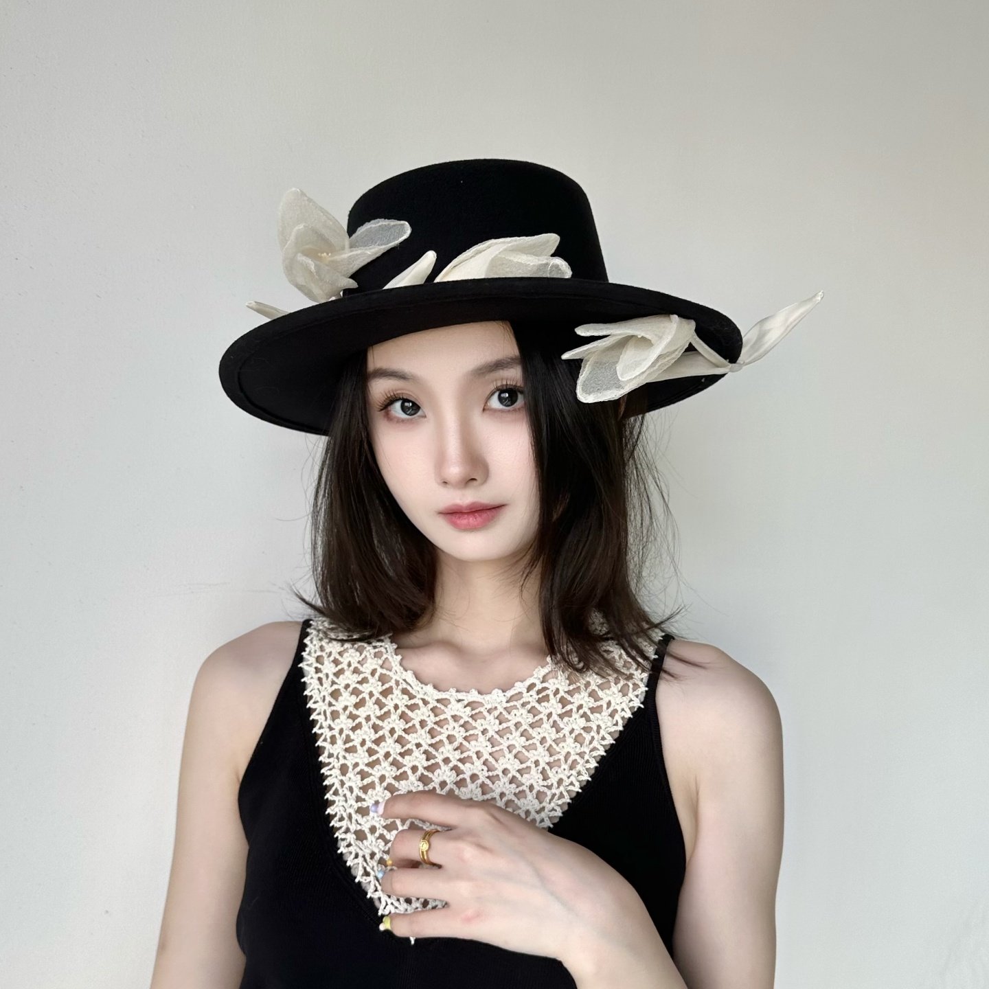 法式郁金香花朵气质优雅百搭款式平顶仿毛呢礼帽婚纱摄影百搭帽子,服饰配件/皮带/帽子/围巾,帽子,淘宝优惠券,粉丝福利购,淘宝优惠卷