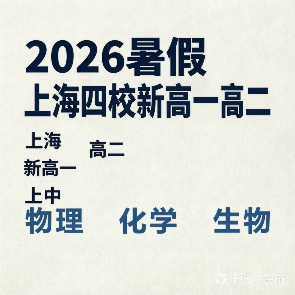 2026上海四校暑假新高一高二情商/记忆力/注意力