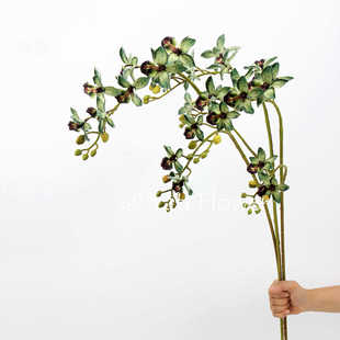 高品质千鸟兰仿真花惠兰软胶手感假花石斛兰小蕙兰蝴蝶兰婚庆花艺