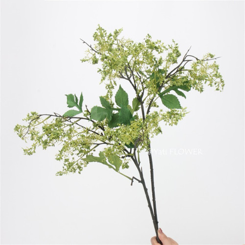 仿真绿植迷雾松烟树雾凇草 婚庆自然系假花造景装饰配花摄影道具