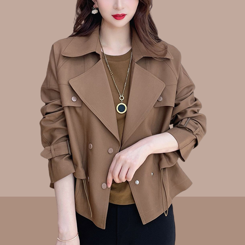 2024今年春秋新款风衣气质高级感女士短外套英伦风小个子百搭女装