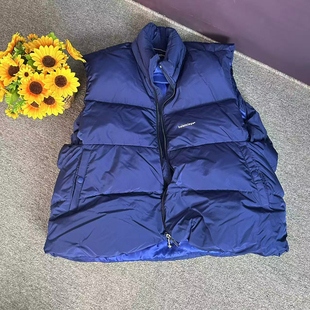 蘑菇英国代 湖蓝色加厚羽绒服马甲外套 54码胸围140