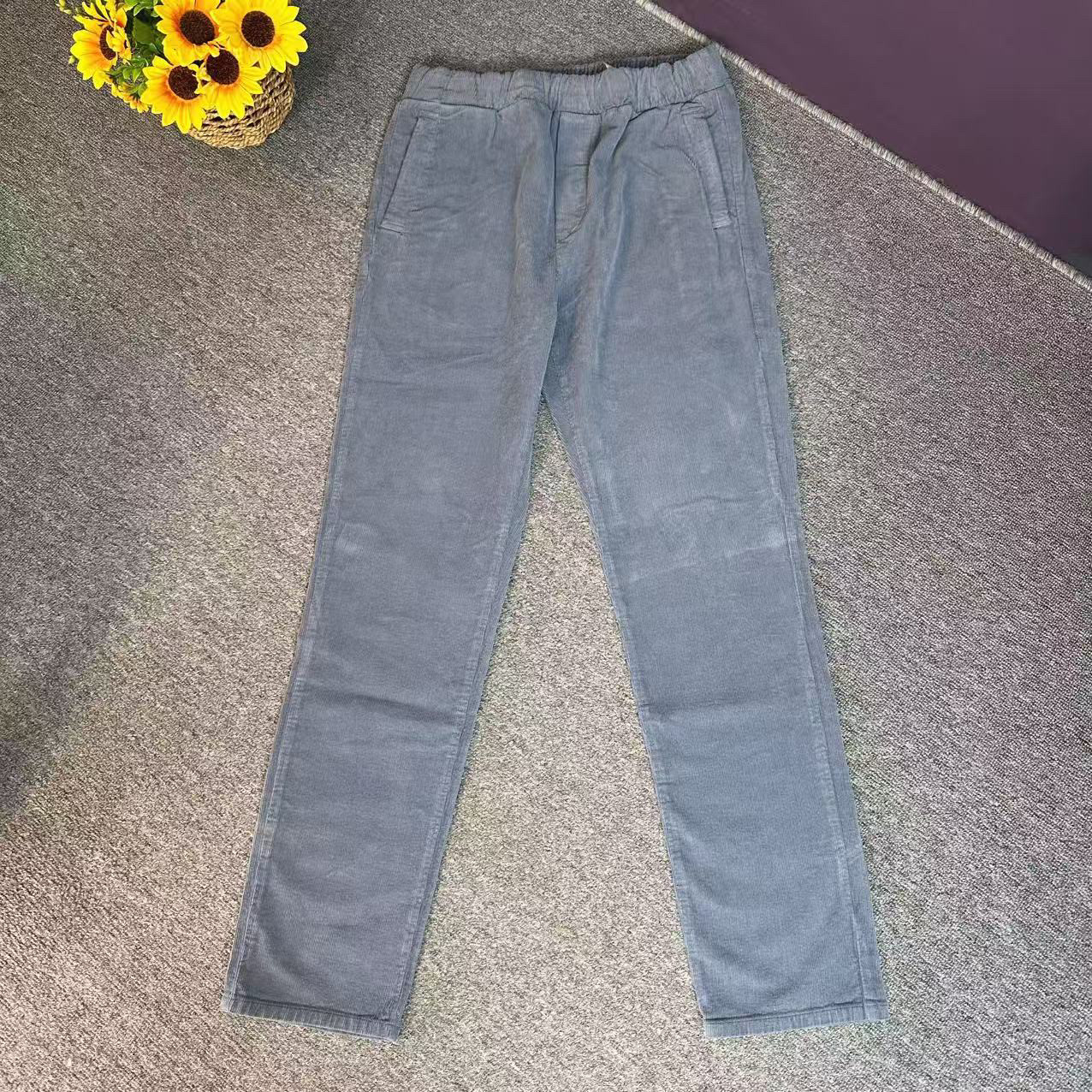 蘑菇英国代 雾霾蓝休闲裤 50码腰围78可弹100臀围110