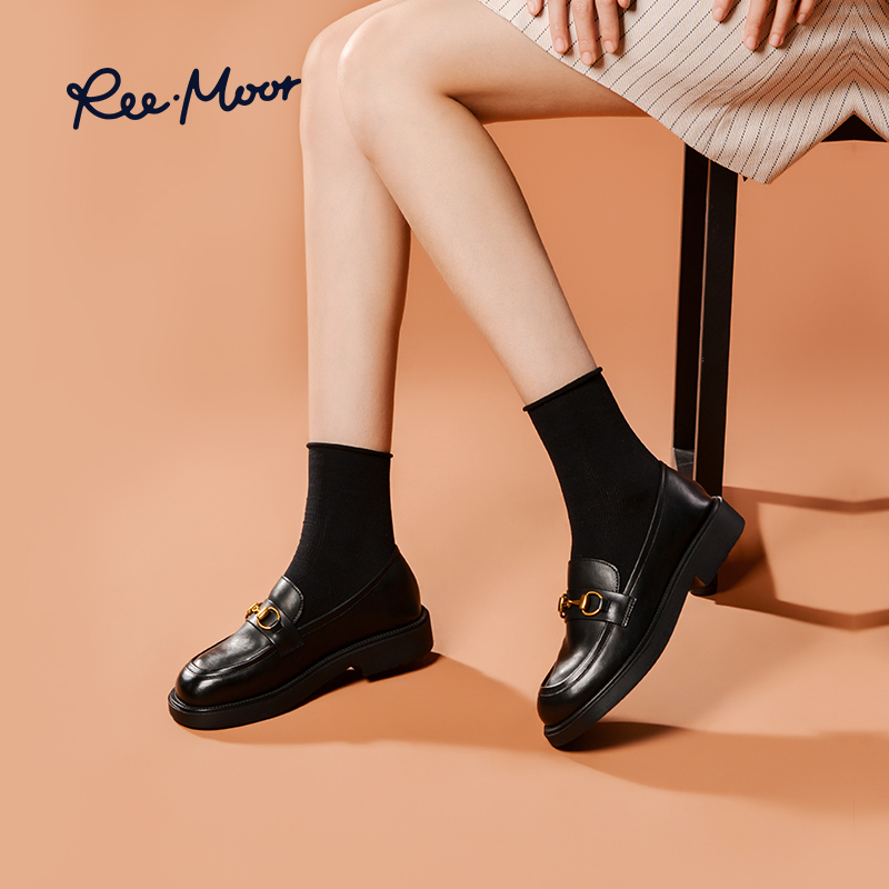 reemoor牛皮软底单鞋女