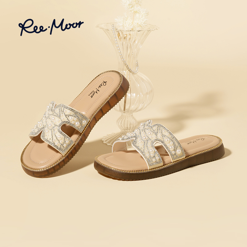 REEMOOR水钻凉拖鞋时尚百搭