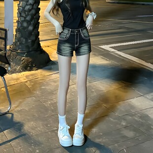 美式复古高腰短裤女款爆款2026新款高级感夏季显瘦包臀热裤辣妹裤