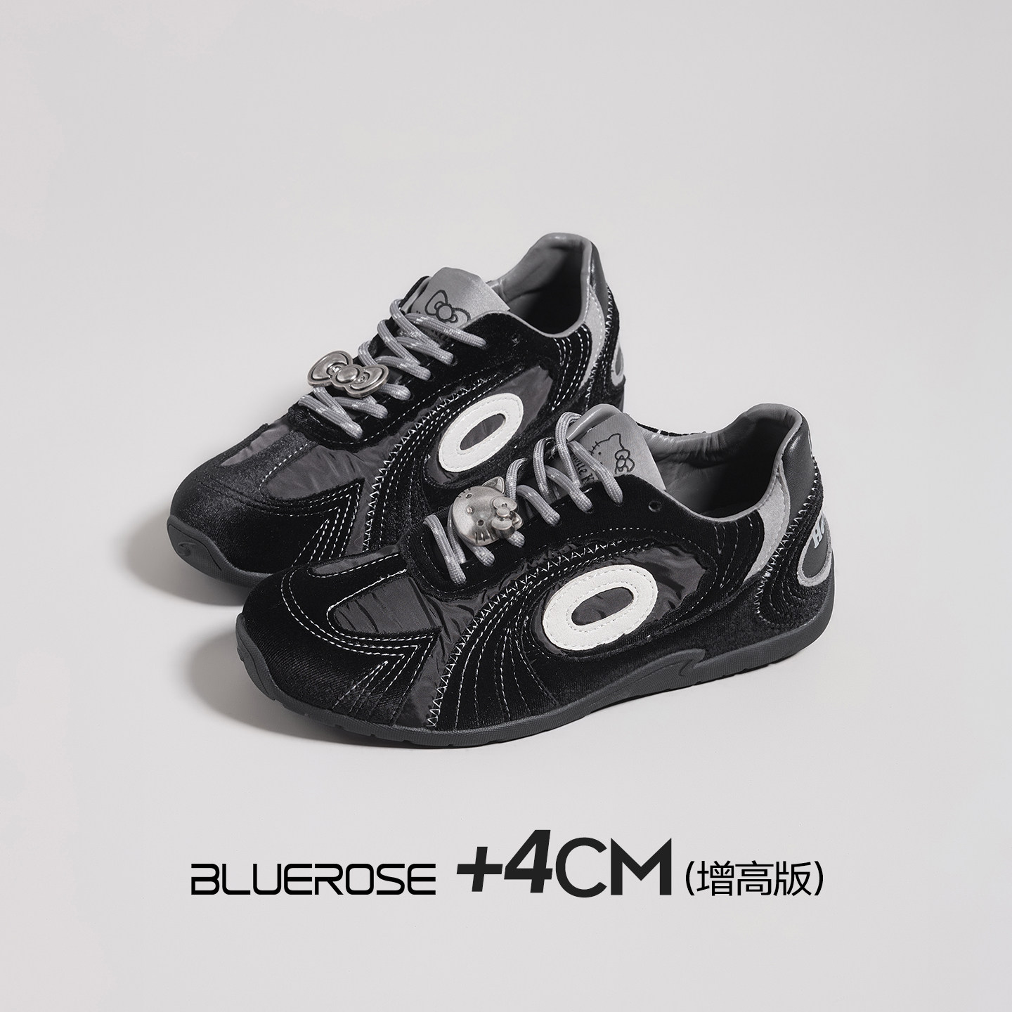 黑色厚底薄款赛车鞋2026春季新款复古休闲轻便软底涡轮德训鞋女鞋