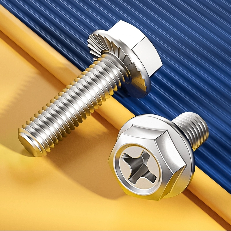 304不锈钢十字法兰外六角螺丝