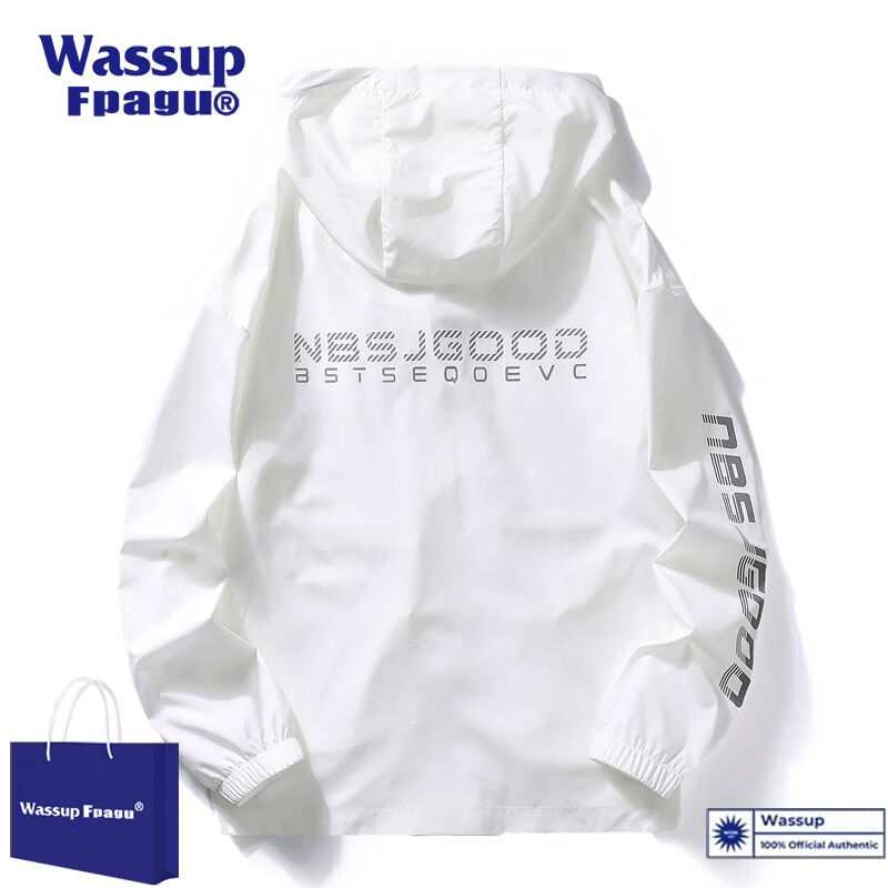 WASSUPFPAGU冰丝防晒衣男夏季外套男宽松皮肤衣男生户外防晒外套