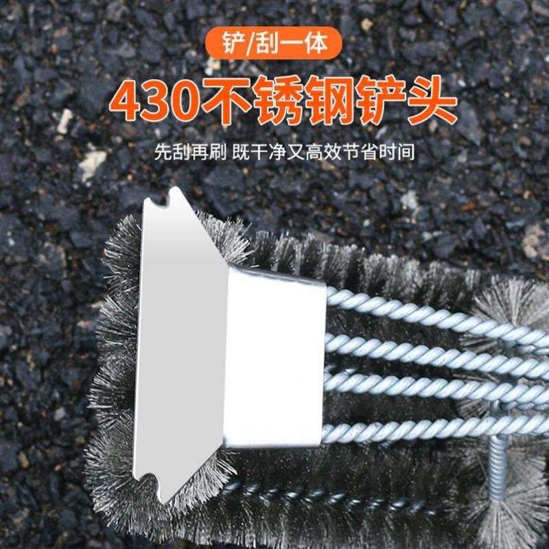 商用烧烤架钢刷长柄烧烤网钢丝刷不锈钢刷铁刷子烤刷专用