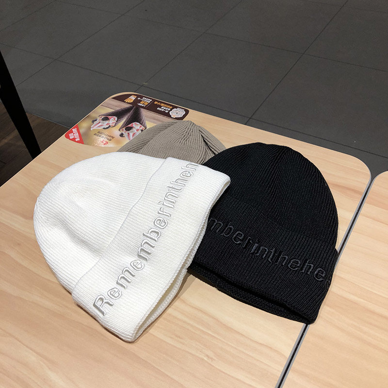 帽子女秋冬网红同款加厚保暖加绒针织毛线帽黑色韩版白色冷帽男潮