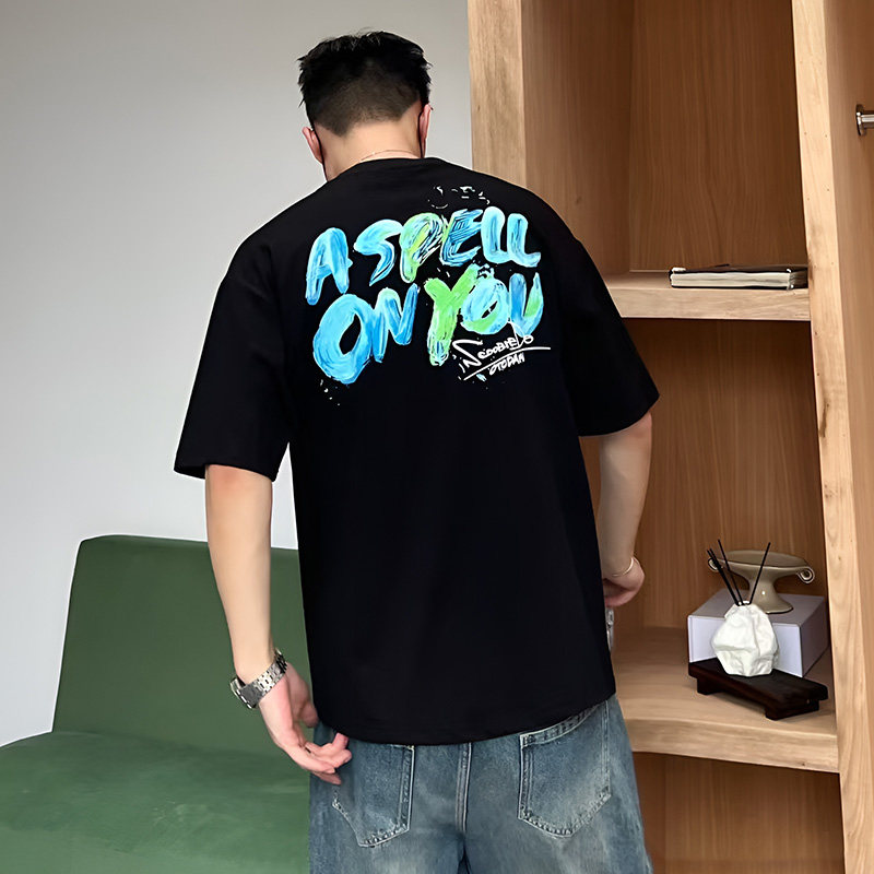 2025新款宽松圆领印花T恤