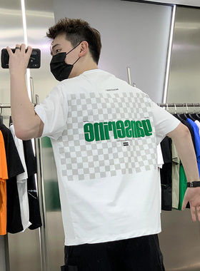 夏季男士新款短袖t恤休闲纯棉体恤男款印花上衣圆领半袖帅气潮流