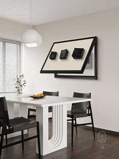 立体原木电表箱装饰画遮挡画高级感意式极简风弱电箱配电箱挂画