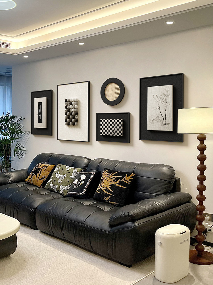 3D真立体意式极简风客厅沙发背景墙装饰画电视墙大白墙挂画高级感,家居饰品,现代装饰画,淘宝优惠券,粉丝福利购,淘宝优惠卷