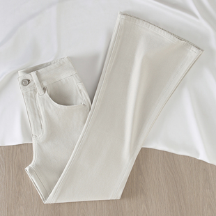 it :CHOCOOLATE「四面弹」微喇牛仔裤女高腰修身显瘦弹力喇叭裤子